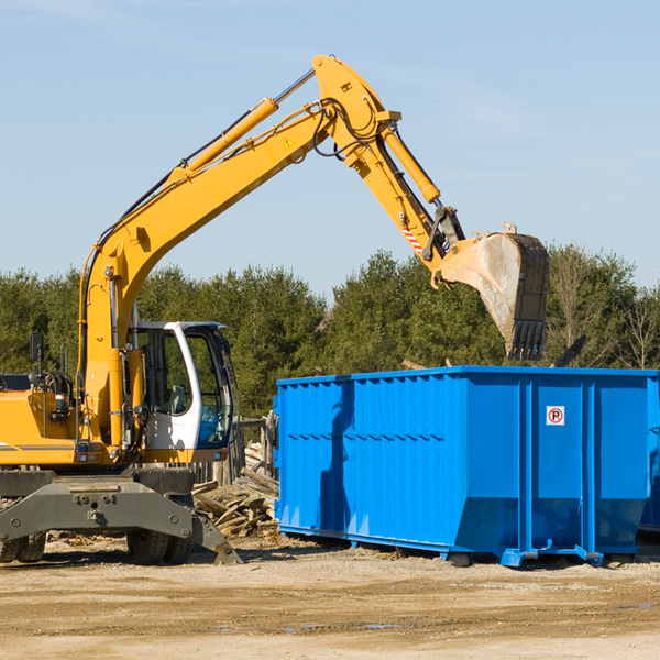 what size residential dumpster rentals are available in Dallas County Alabama